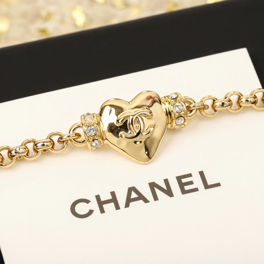 CCL304 24P Heart cc long chain cc sweater chain cc waist chain - ccjewelryacc