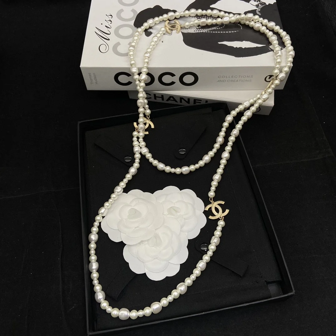 CCL238 CC Long Chain Necklace cc sweater chain - ccfashionjewelry