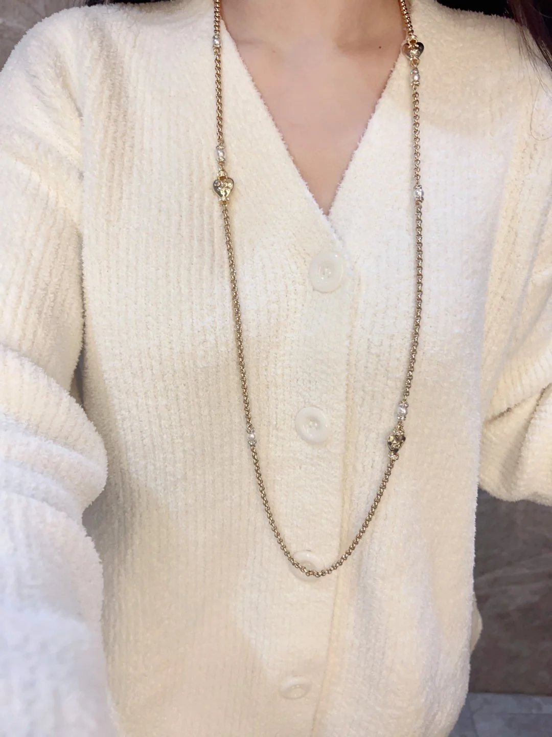 CCL306 24P love cc long chain cc sweater chain cc waist chain - ccjewelryacc