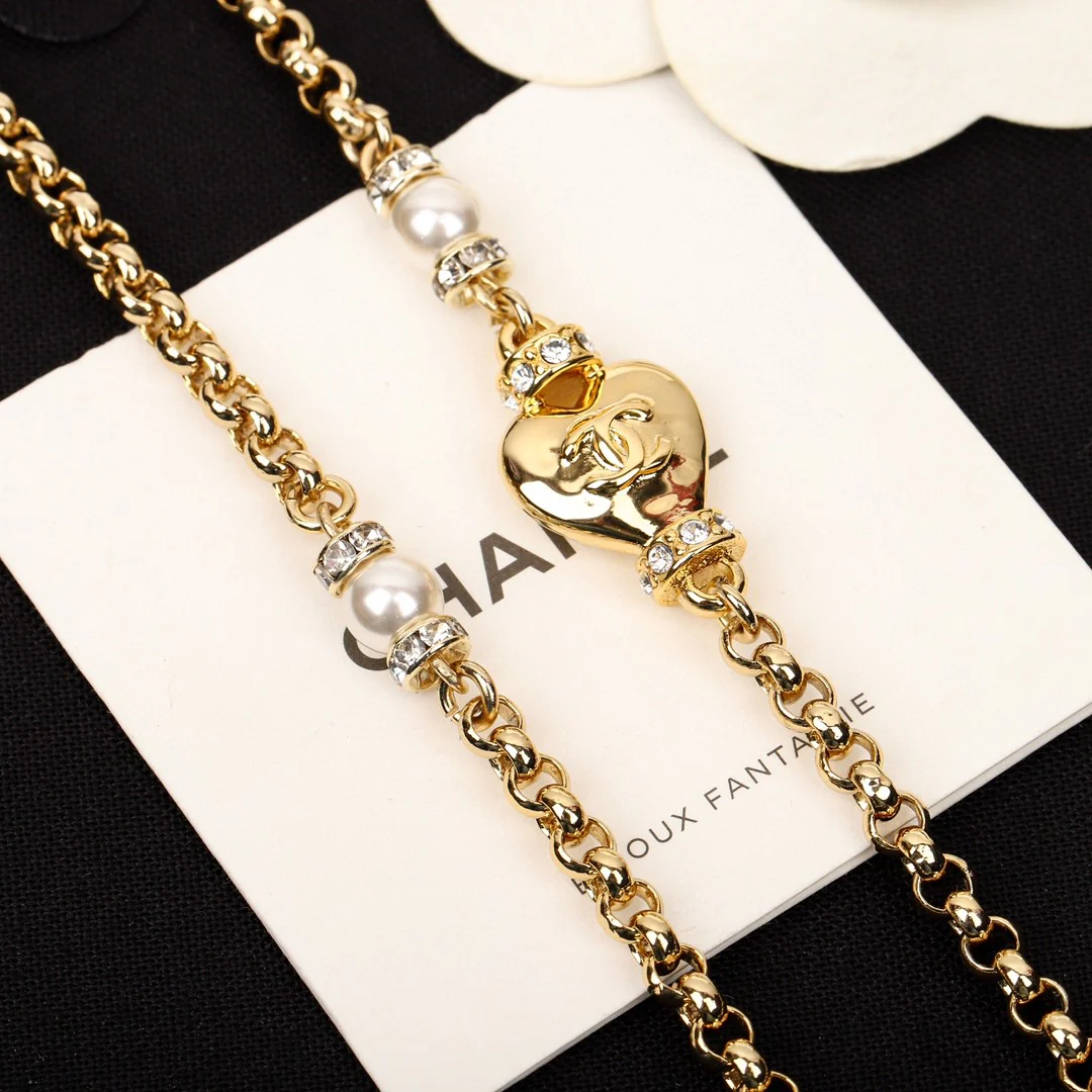 CCL306 24P love cc long chain cc sweater chain cc waist chain - ccjewelryacc