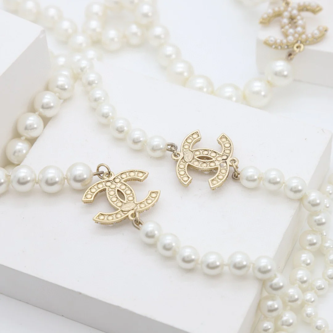 CCL015 CC 100th anniversary pearl necklace Long sweater chain - ccjewelryacc