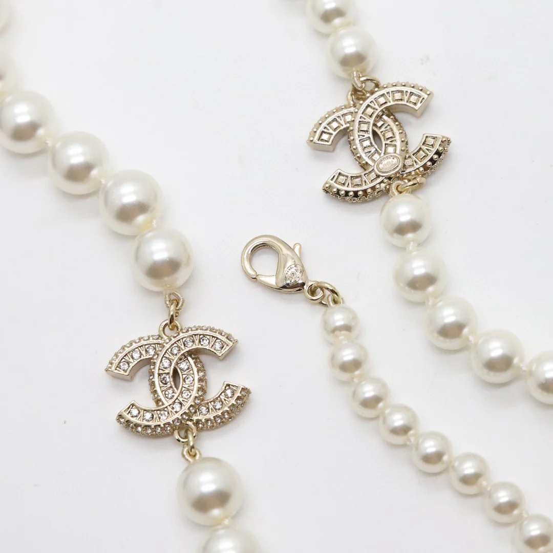 CCL294 CC long pearl chain cc sweater chain - ccjewelryacc