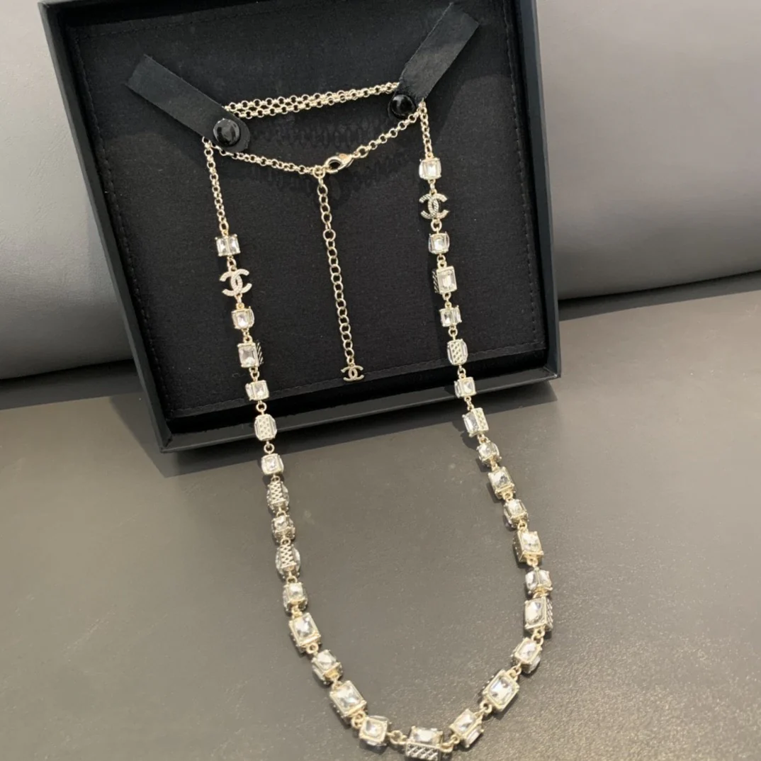 CCL196 CC Long Chain pearl Necklace - ccjewelryacc