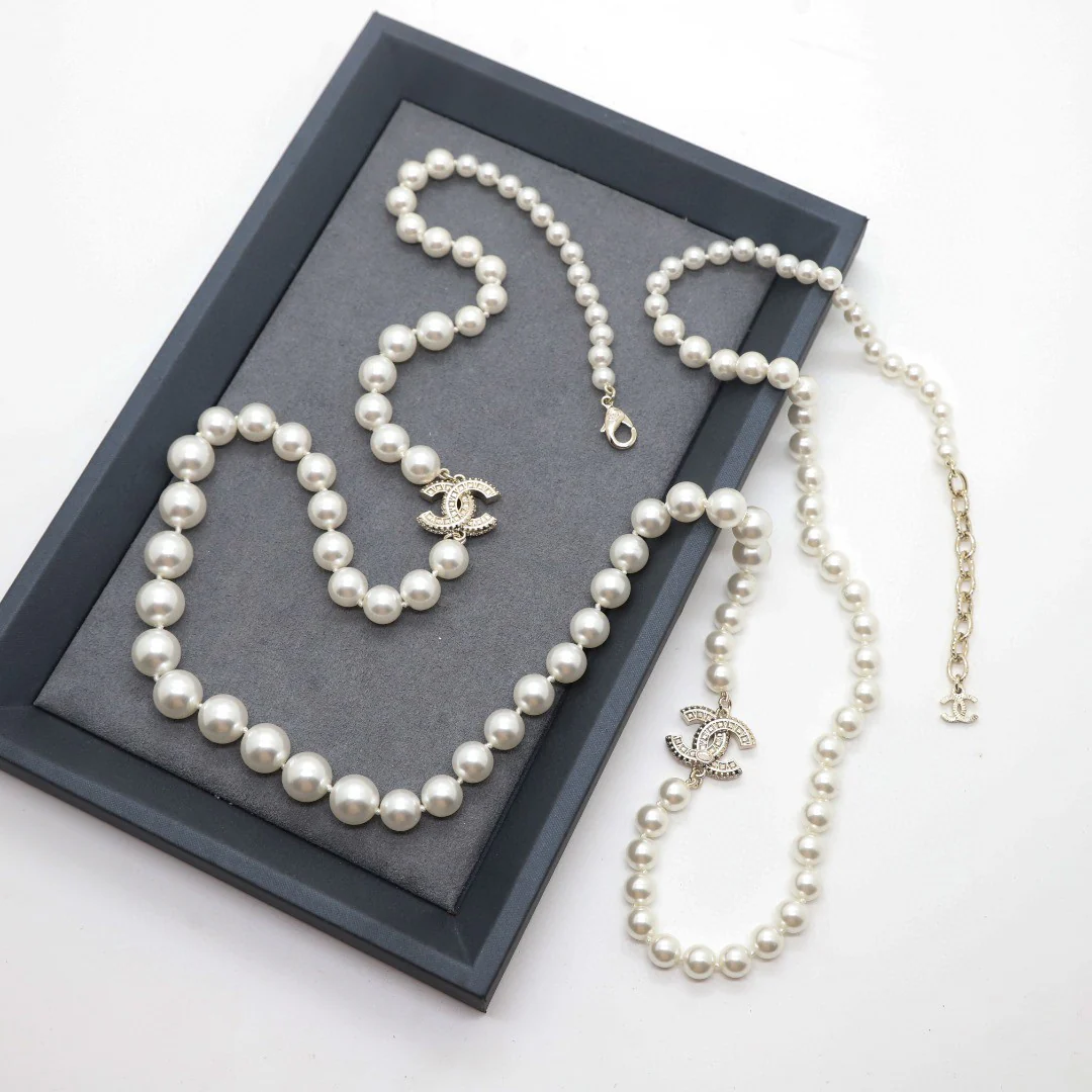 CCL294 CC long pearl chain cc sweater chain - ccjewelryacc
