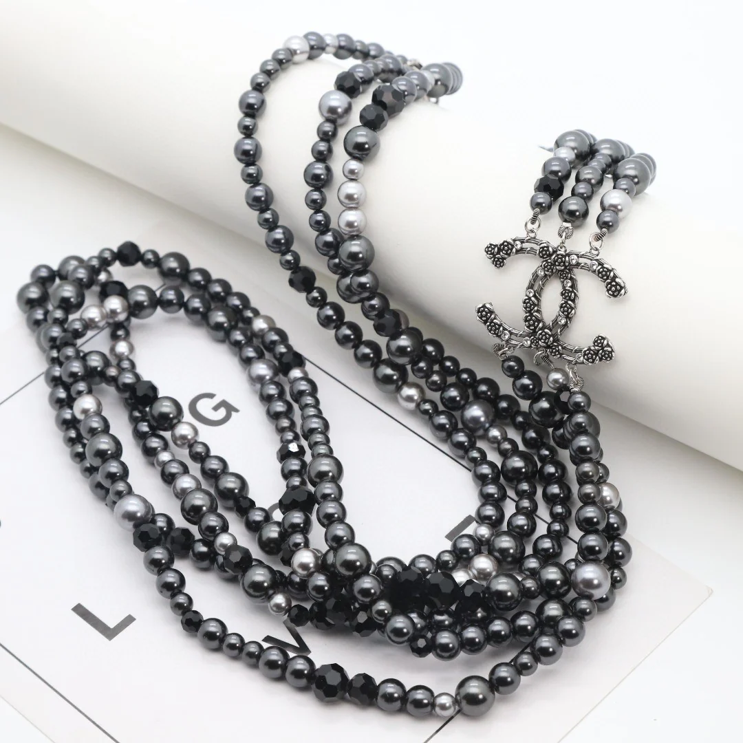 CCL261 High quality pearl CC Long Chain Necklace sweater chain - ccjewelryacc
