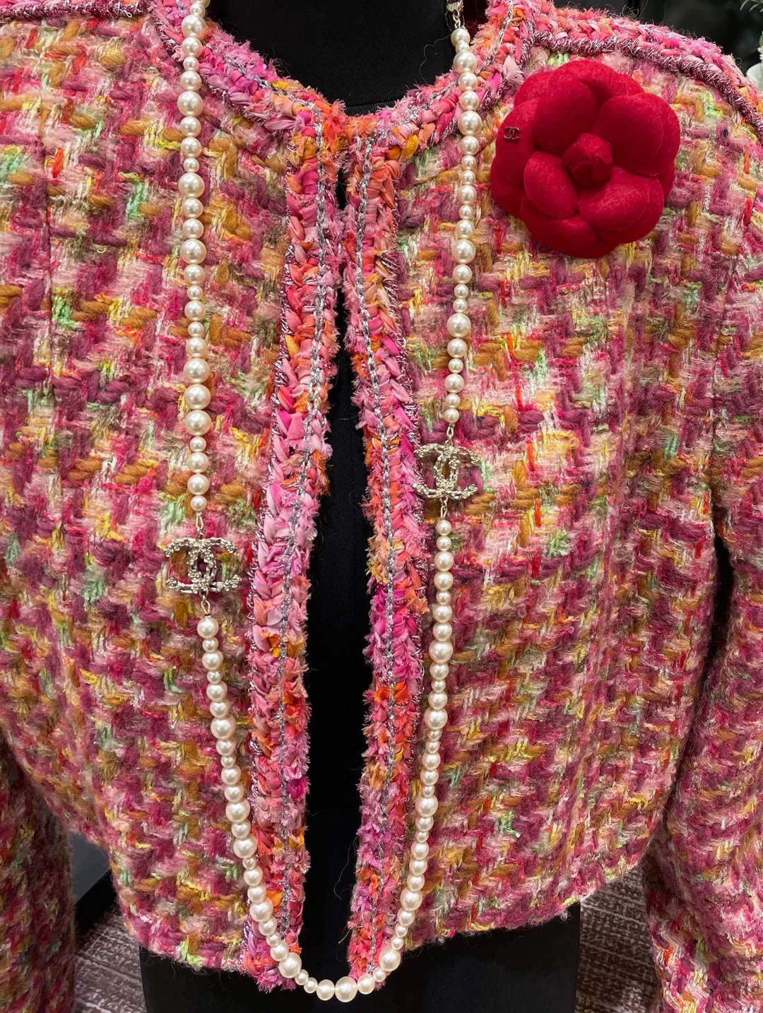 CCL019 CC Long pearl Necklace sweater chain - ccjewelryacc