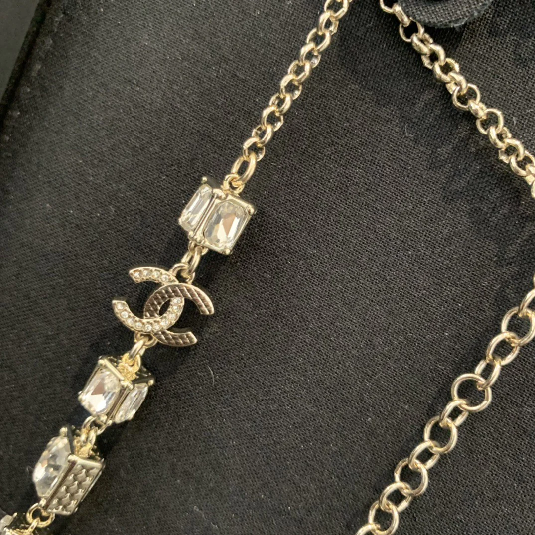 CCL196 CC Long Chain pearl Necklace - ccjewelryacc