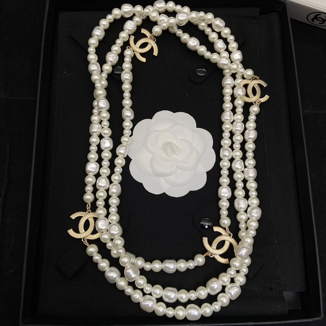 CCL238 CC Long Chain Necklace cc sweater chain - ccfashionjewelry