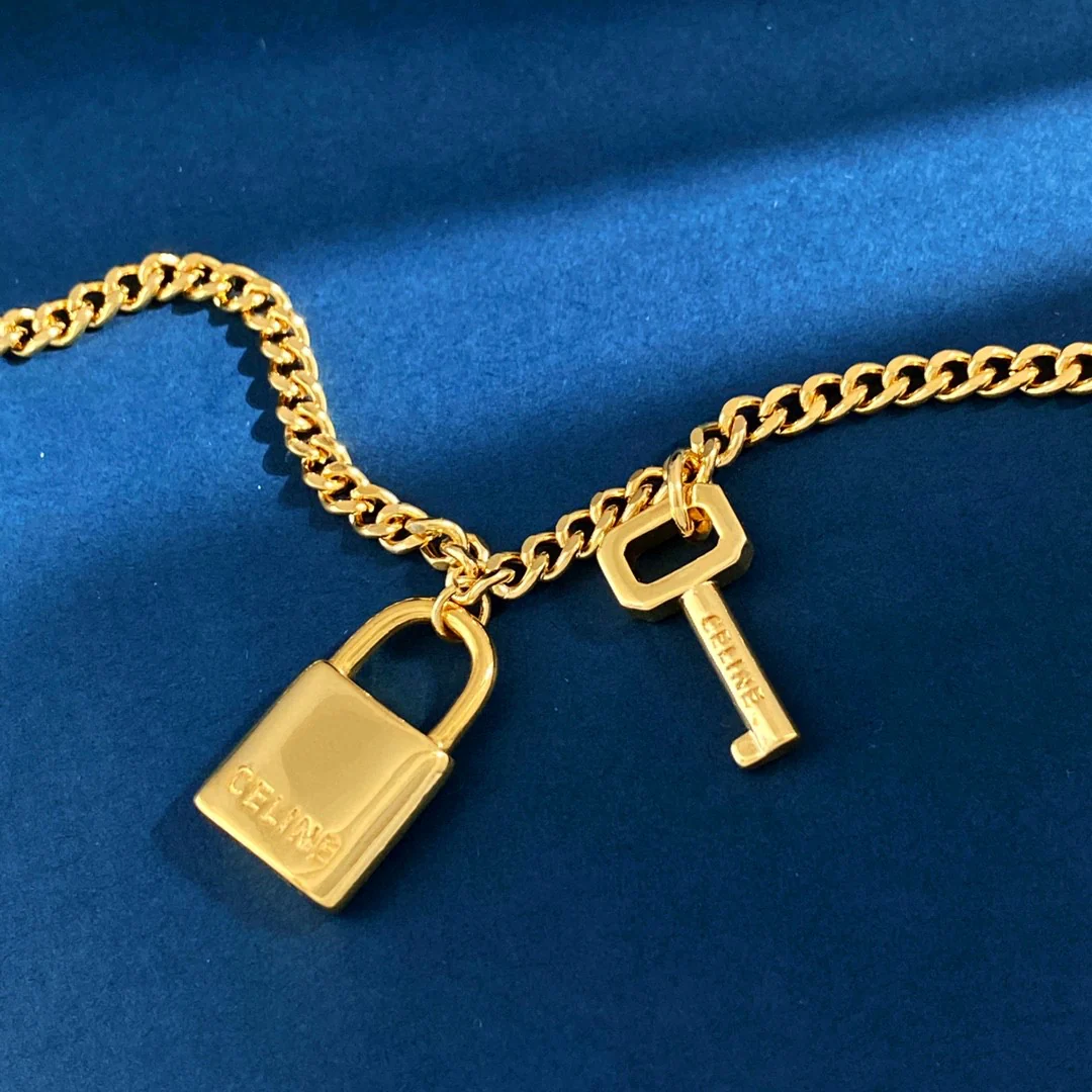 CLN011 celine lock necklace - ccjewelryacc