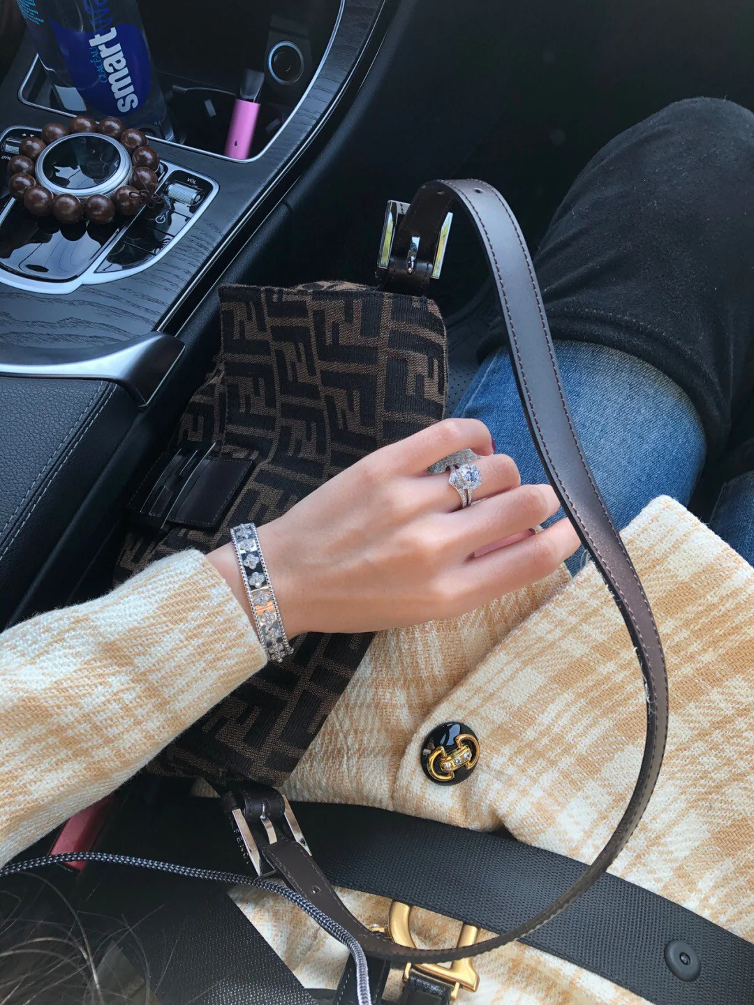 VCSV017 18K Gold/rose gold/white gold  Perlee Bangle Bracelet with diamond - ccjewelryacc