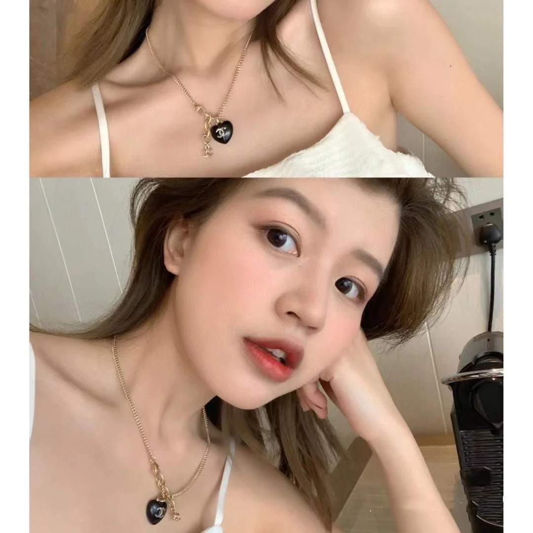 CCN006 CC Black Heart Necklace - ccjewelryacc