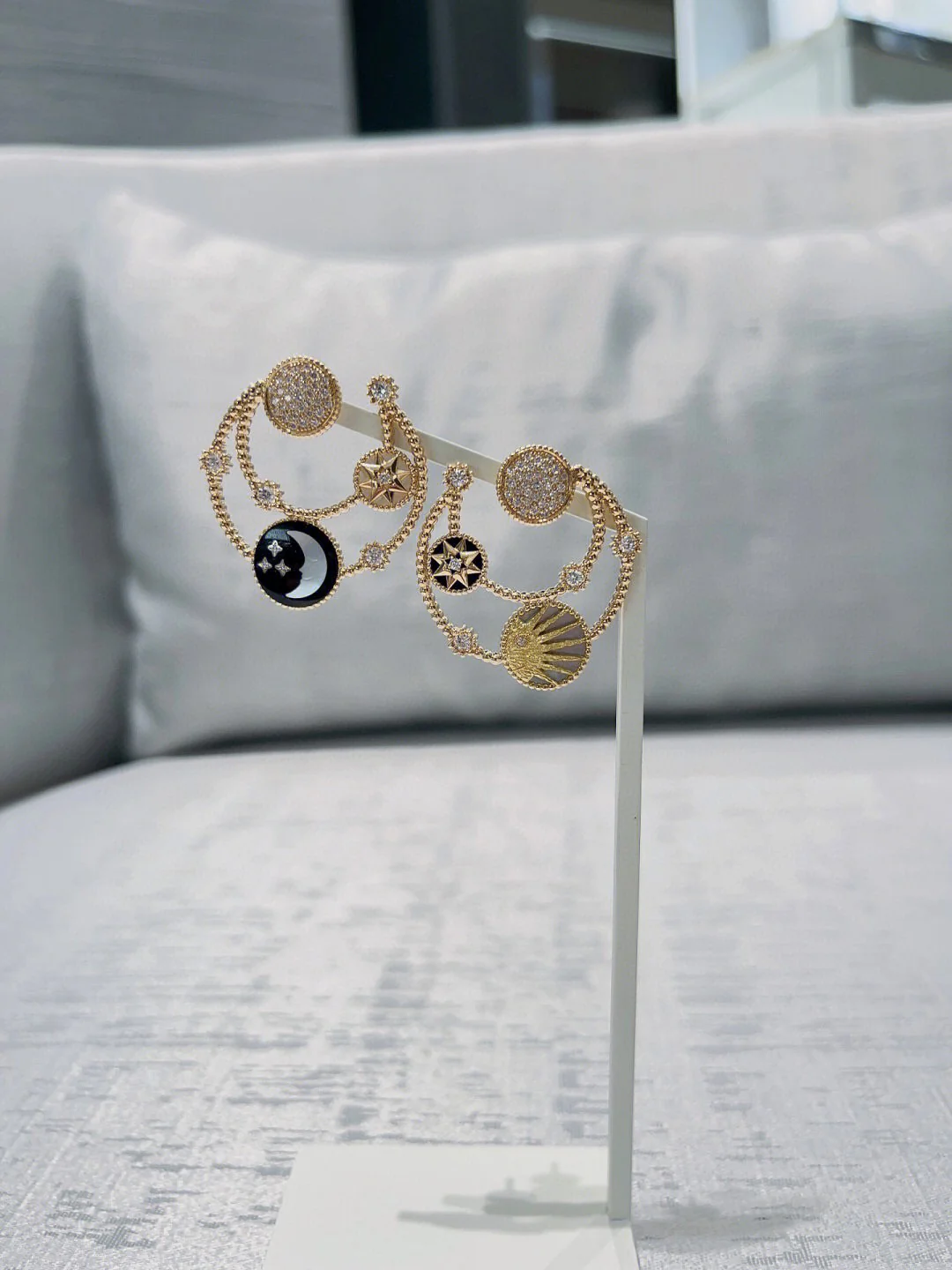 CDEV005 18K Gold Dior ROSE DES VENTS earrings - ccjewelryacc