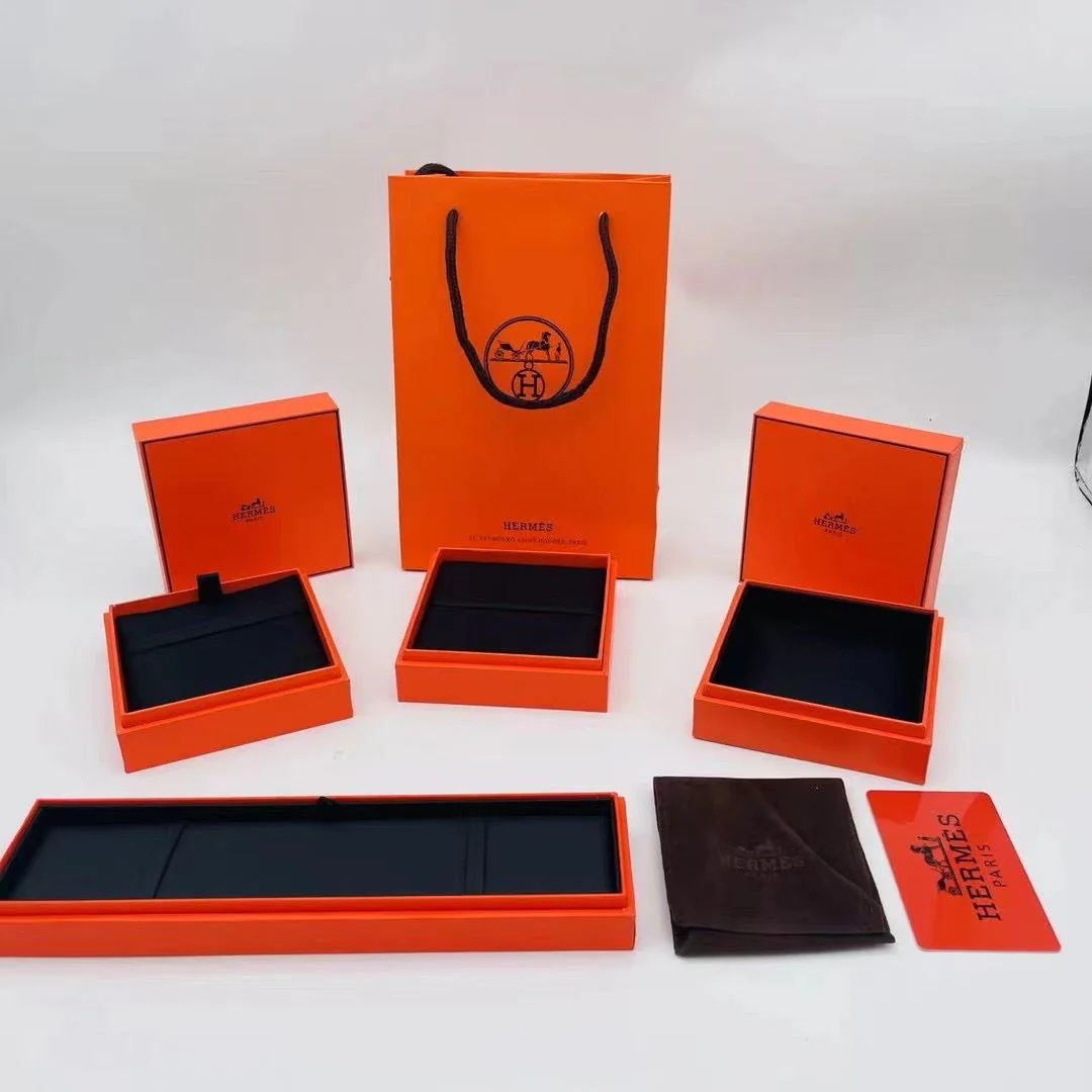 HMZ001 Hermes Top Quality K Gold series Jewelry Package Box for Necklace, Ring Bracelet  Gift Package Box Shopping Bag - ccjewelryacc