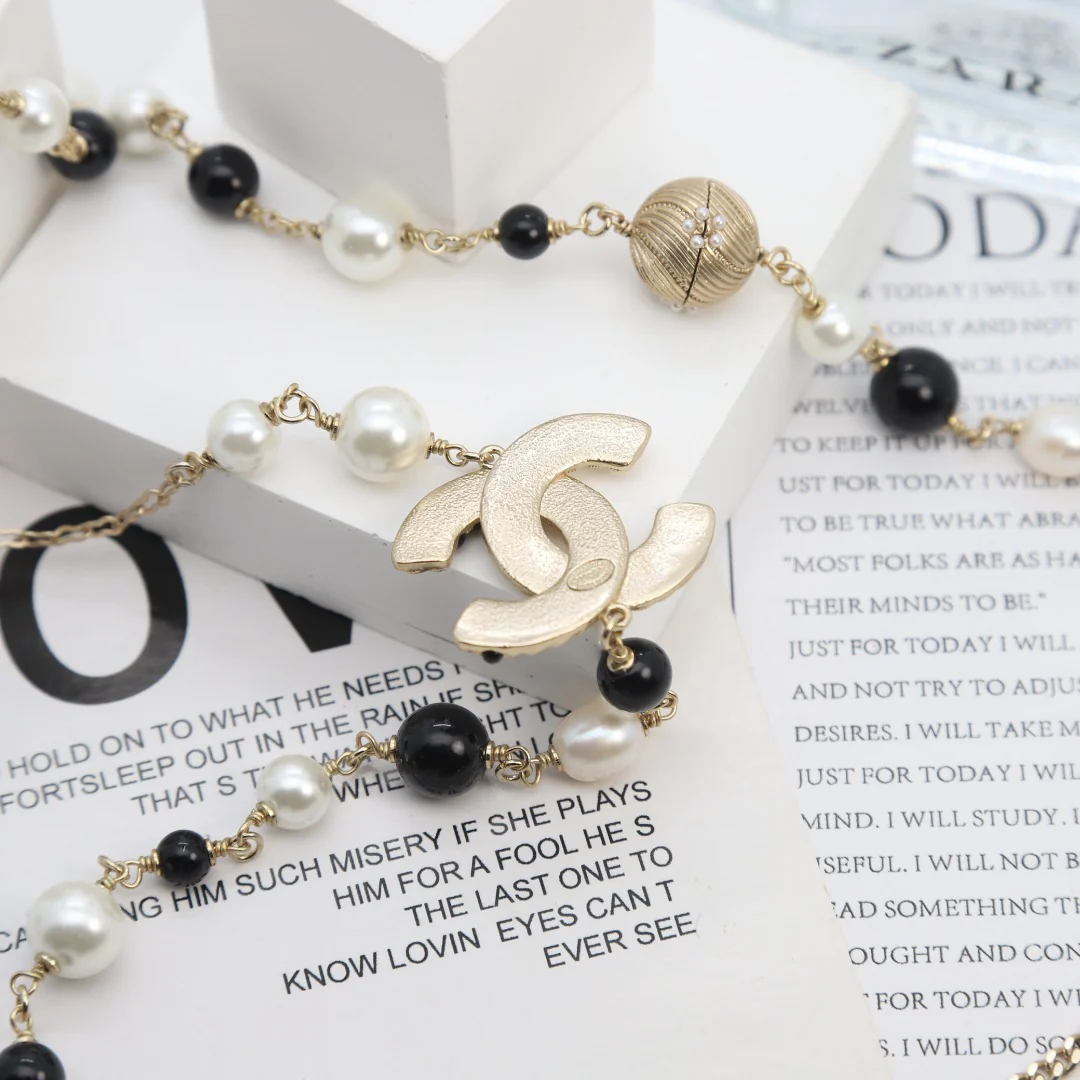 CCL042 High Quality Luxury Designer Pearl Sweater Chain - ccjewelryacc