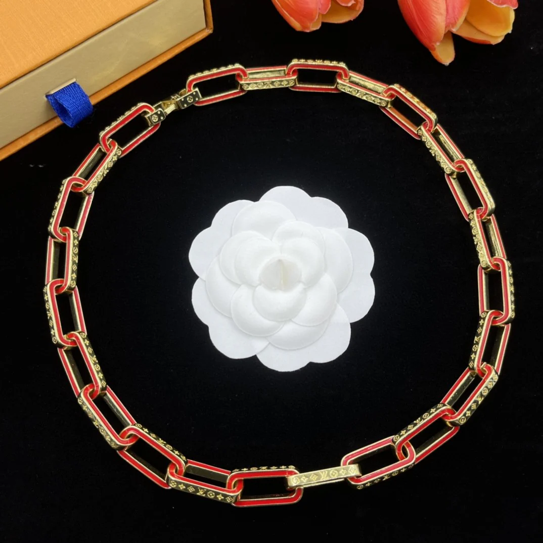 High Quality Luxury Designer Jewelry Set Women Choker Necklace Bracelet LVT004 - ccfashionjewelry