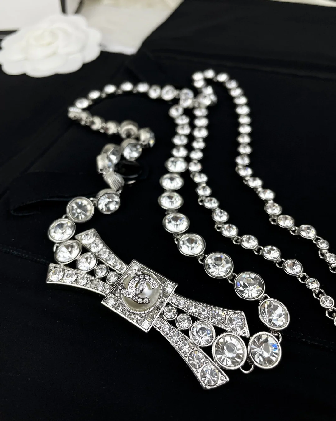 CCW036 Full Crystal bowknot CC Waist chain - ccjewelryacc