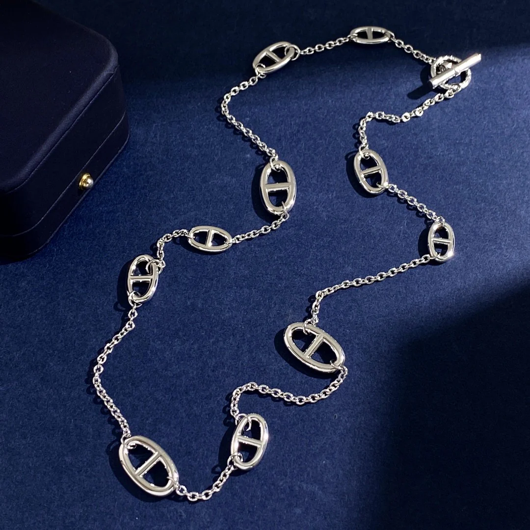 HMN005 80cm Chaine d'ancre Enchainee necklace - ccjewelryacc
