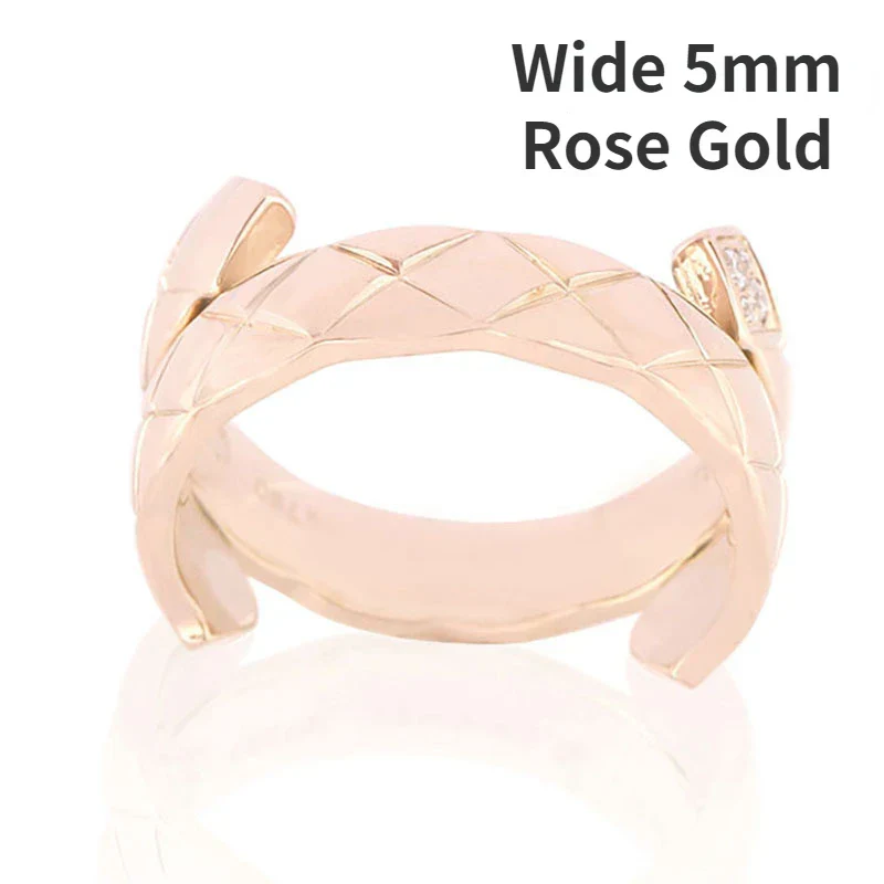 CCR8004 COCO Crush Ring High Quality Cc Ring Titanium Steel 14k Gold Plating - ccjewelryacc