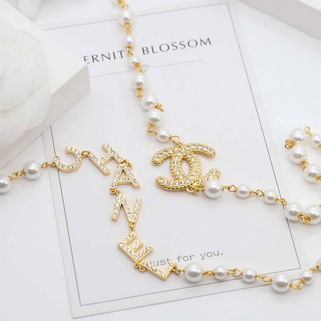 CCL039 High Quality Luxury Designer Pearl Sweater Chain - ccjewelryacc