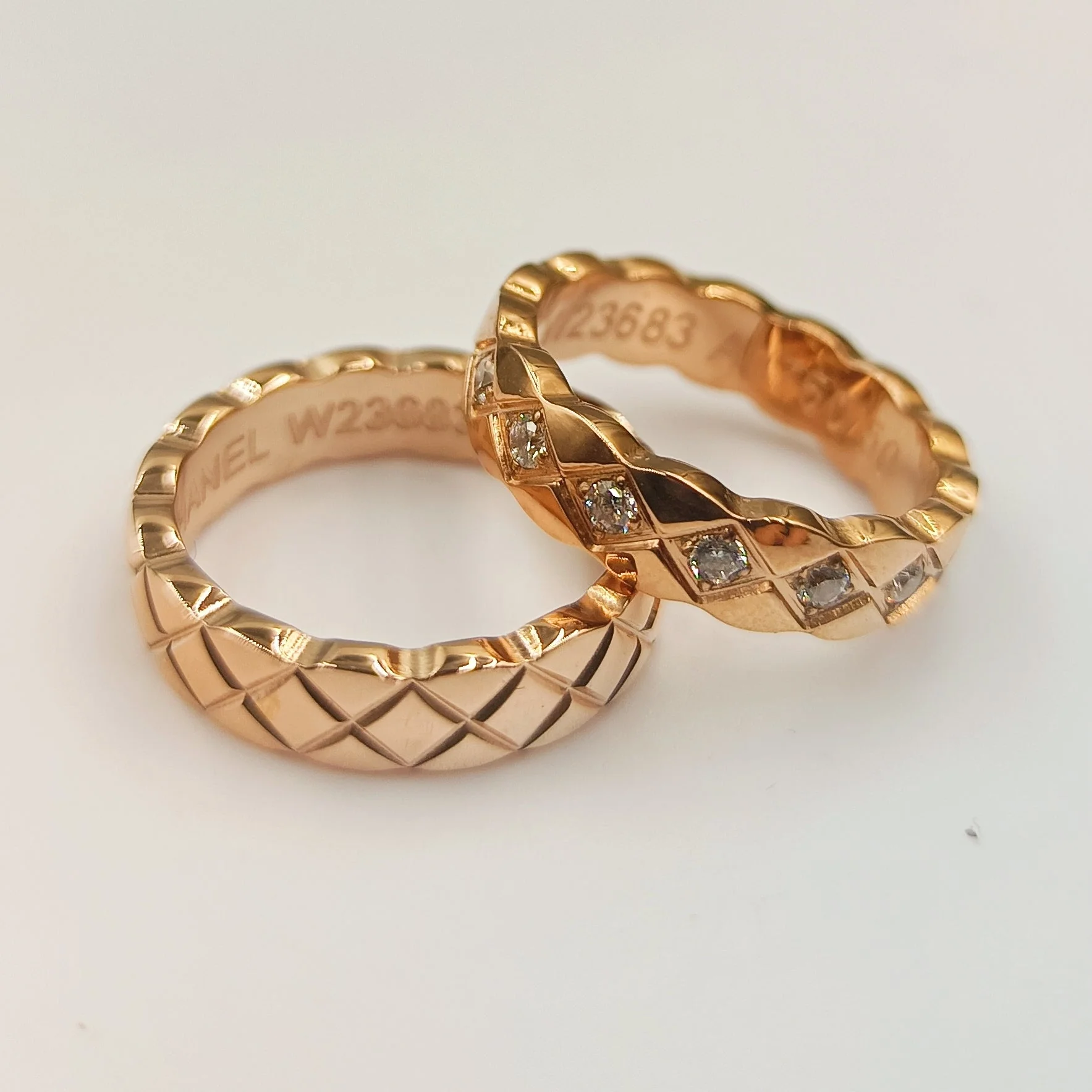 CCR8002A 3.5mm crush ring S925 Silver 18K Gold plating cc ring - ccjewelryacc