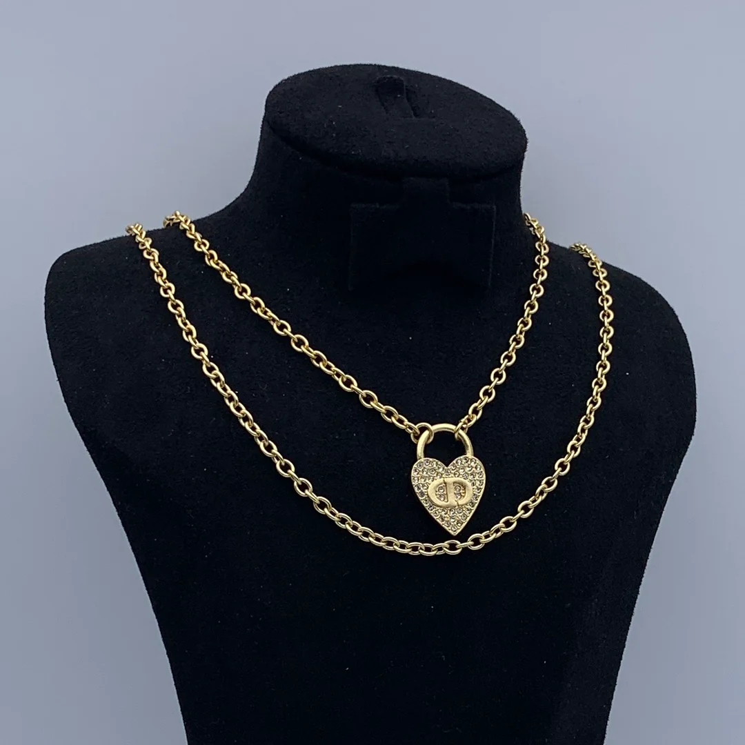 CDN283 High quality Luxury Designer CD Pendant Necklace For Women - ccjewelryacc