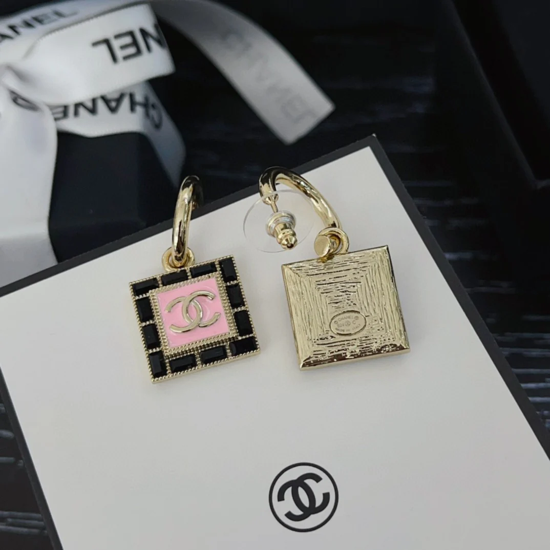 CCE146 Square CC logo earring - ccjewelryacc