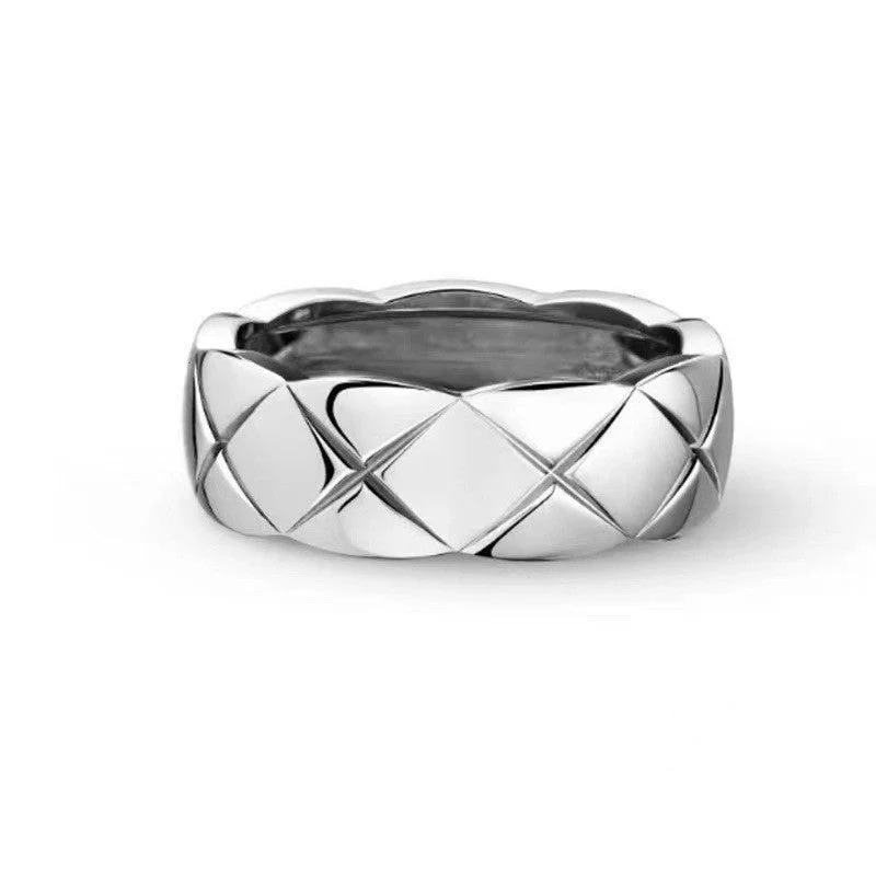 CCR8001B 7mm COCO crush ring cc ring Titanium steel Gold plating ring - ccfashionjewelry