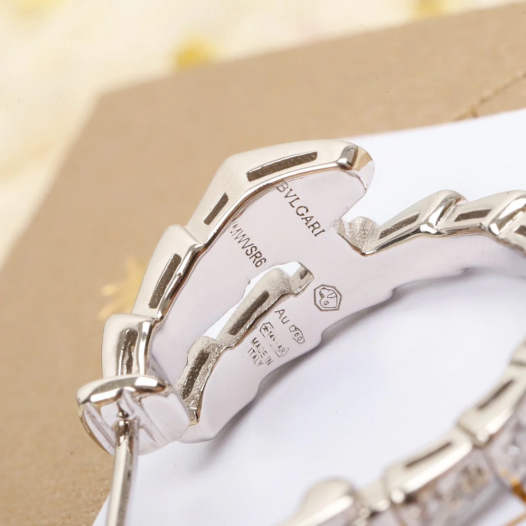 BGES001 S925 Sterling Silver diamond serpenti viper earrings clip - ccjewelryacc