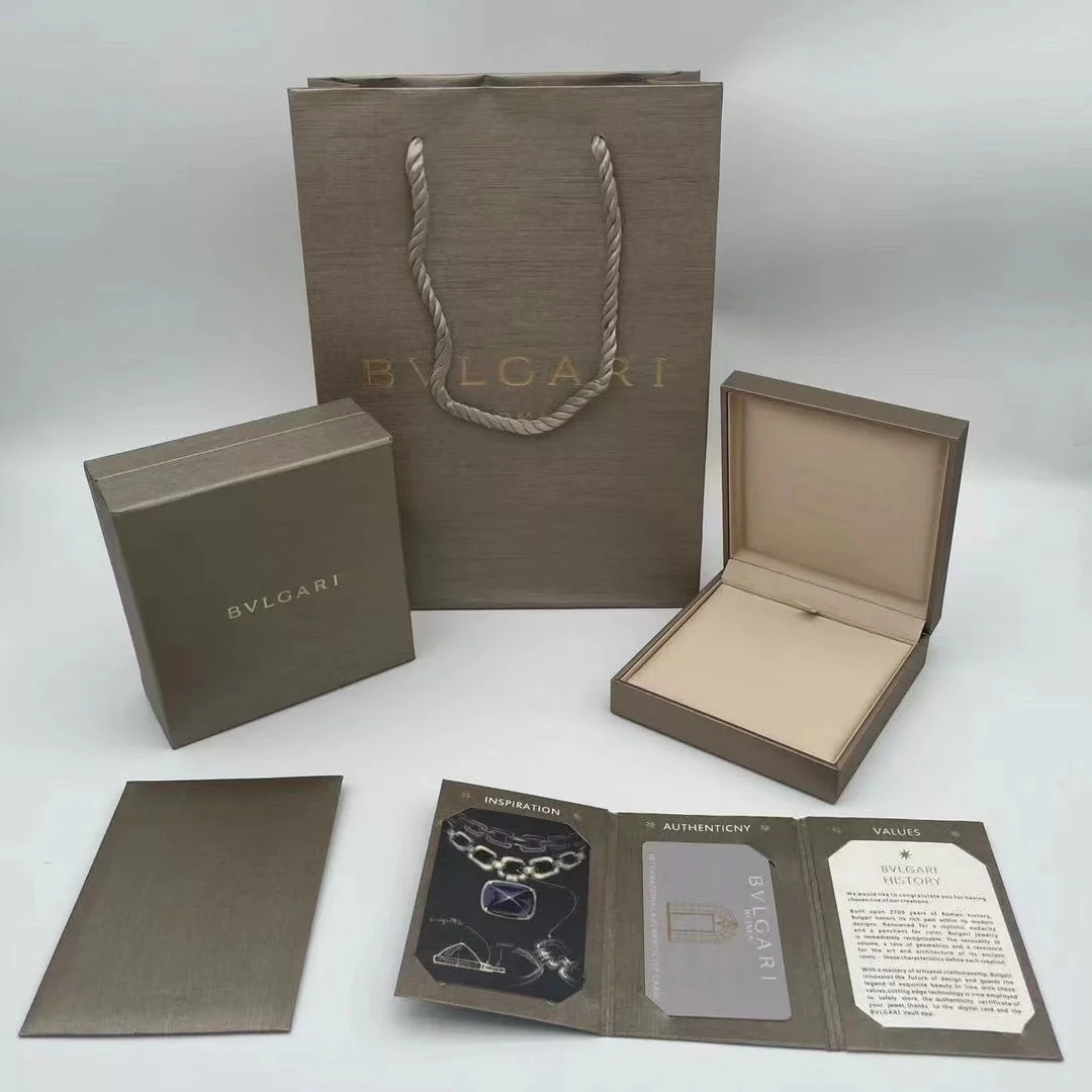 BGZ002 BVLGARI Top Quality Gold series Jewelry Package Box for Necklace, Ring Gift Package Box Shopping Bag - ccjewelryacc