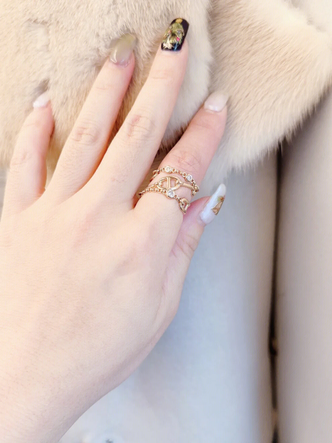 HMR023 Hermes Chaine d'ancre Chaos ring, medium model - ccjewelryacc