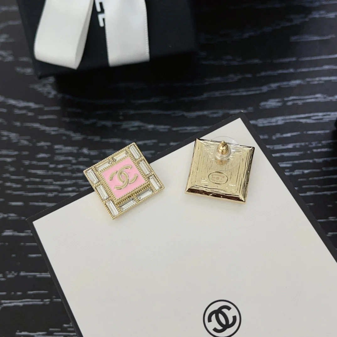 CCE146 Square CC logo earring - ccjewelryacc