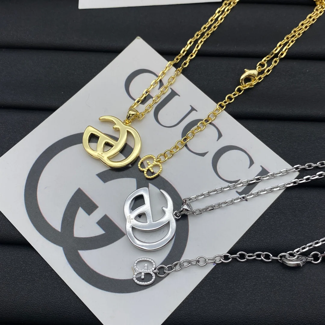 GGN008 GG Logo pendant necklace - ccjewelryacc