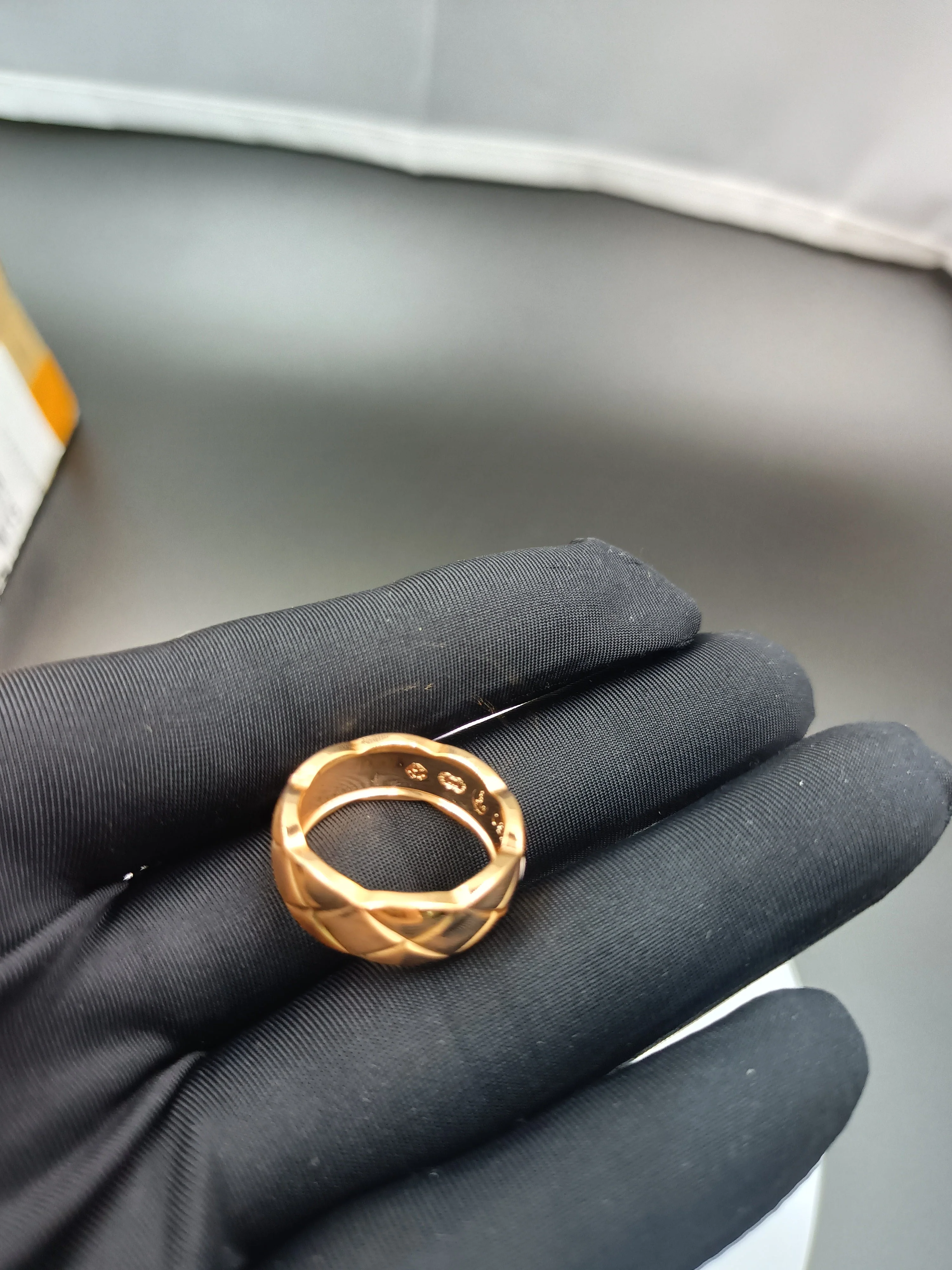 CCR8001B 7mm COCO crush ring cc ring Titanium steel Gold plating ring - ccjewelryacc