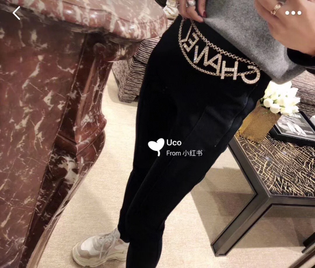 CCW032 Full rhinestone letters Waist chain belt - ccjewelryacc