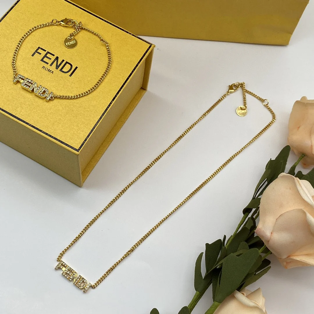 FDN014 High quality FD Necklace bracelet set - ccjewelryacc