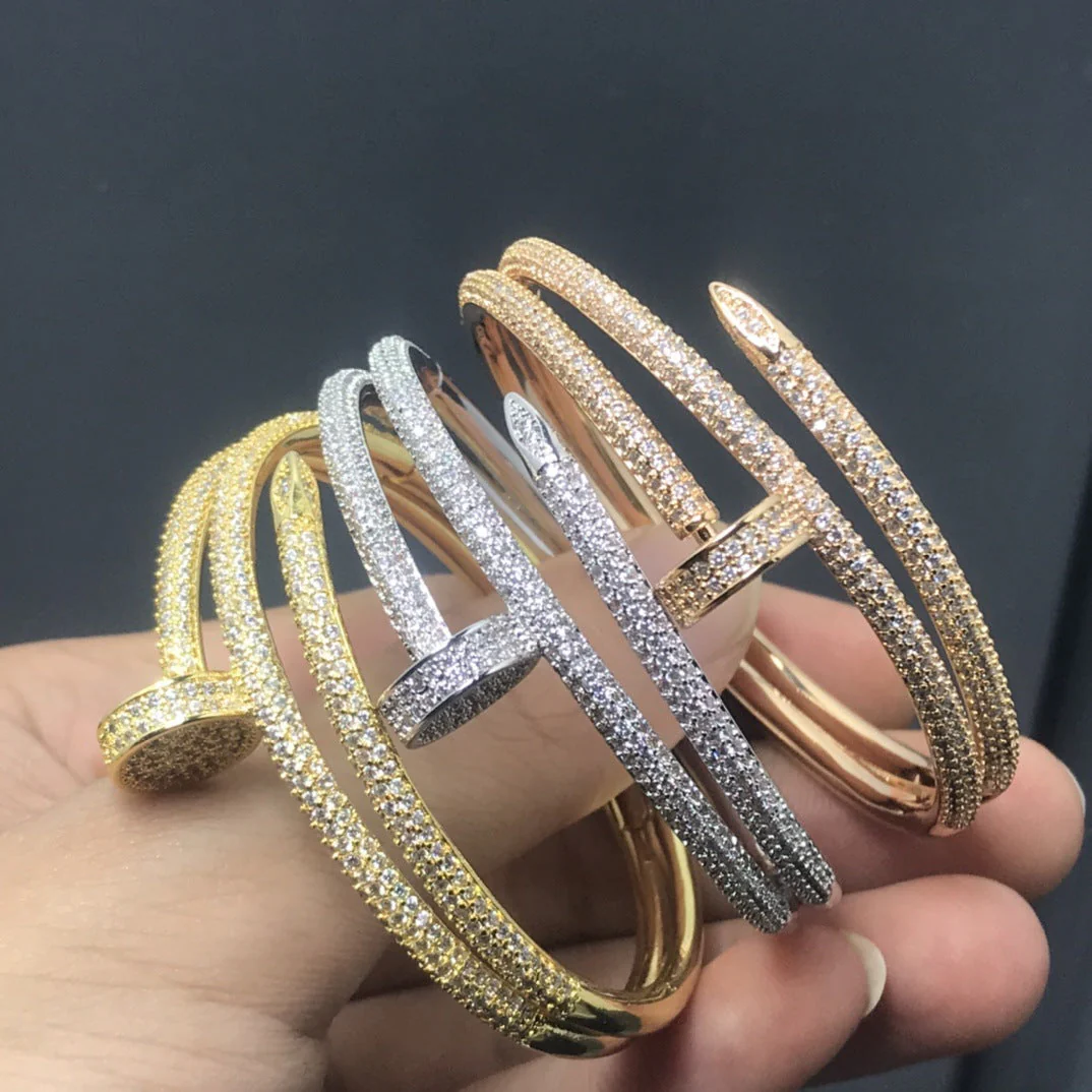 KB8001D High Version High Quality Nail Bangle Bracelet for Women men - ccjewelryacc