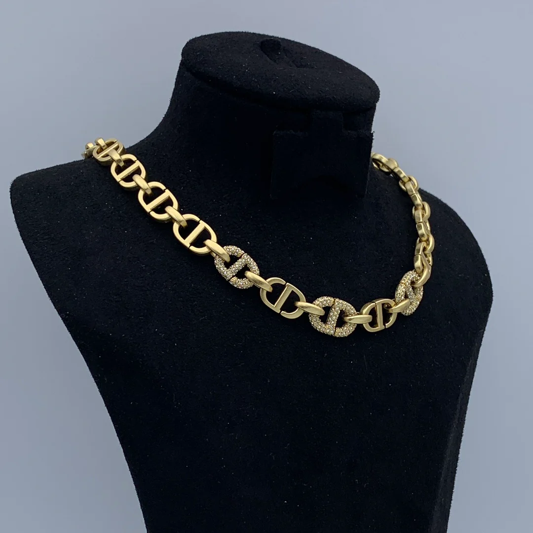CDN305 High quality Luxury Designer CD Choker Charm Necklace For Women - ccfashionjewelry