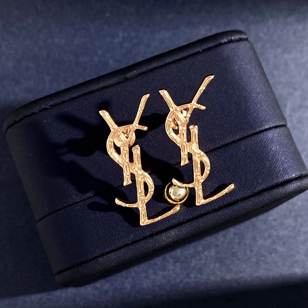 YYE027 YVES Cassandre Bamboo  earring in metal - ccjewelryacc