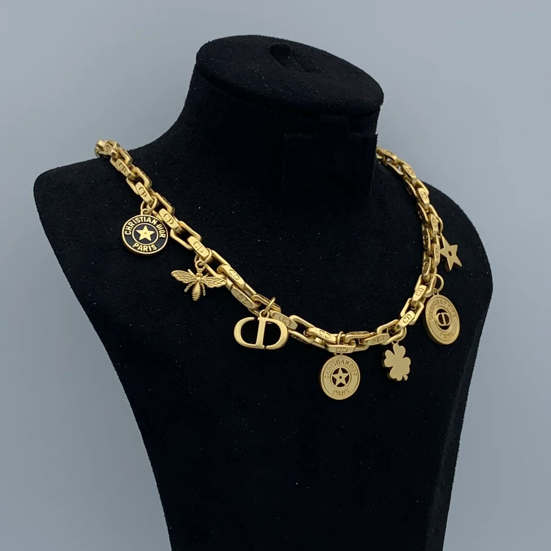CDN302 High quality Luxury Designer CD Choker Charm Necklace For Women - ccfashionjewelry