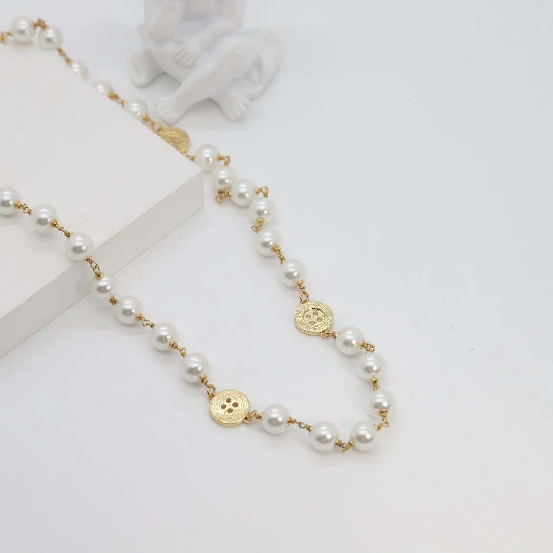 CCL041 High Quality Luxury Designer Pearl Sweater Chain - ccjewelryacc