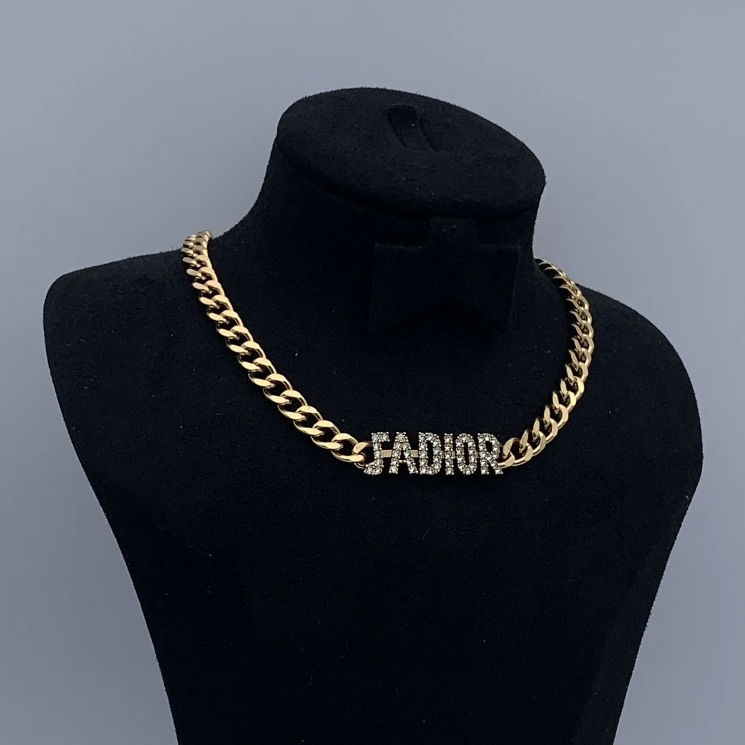 CDN019C High quality luxury designer CD Choker Necklace - ccjewelryacc