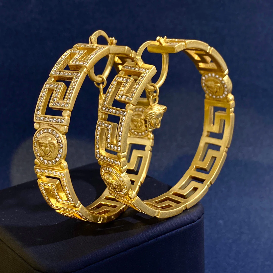 VSE019  Versace medusa hoop earrings - ccjewelryacc