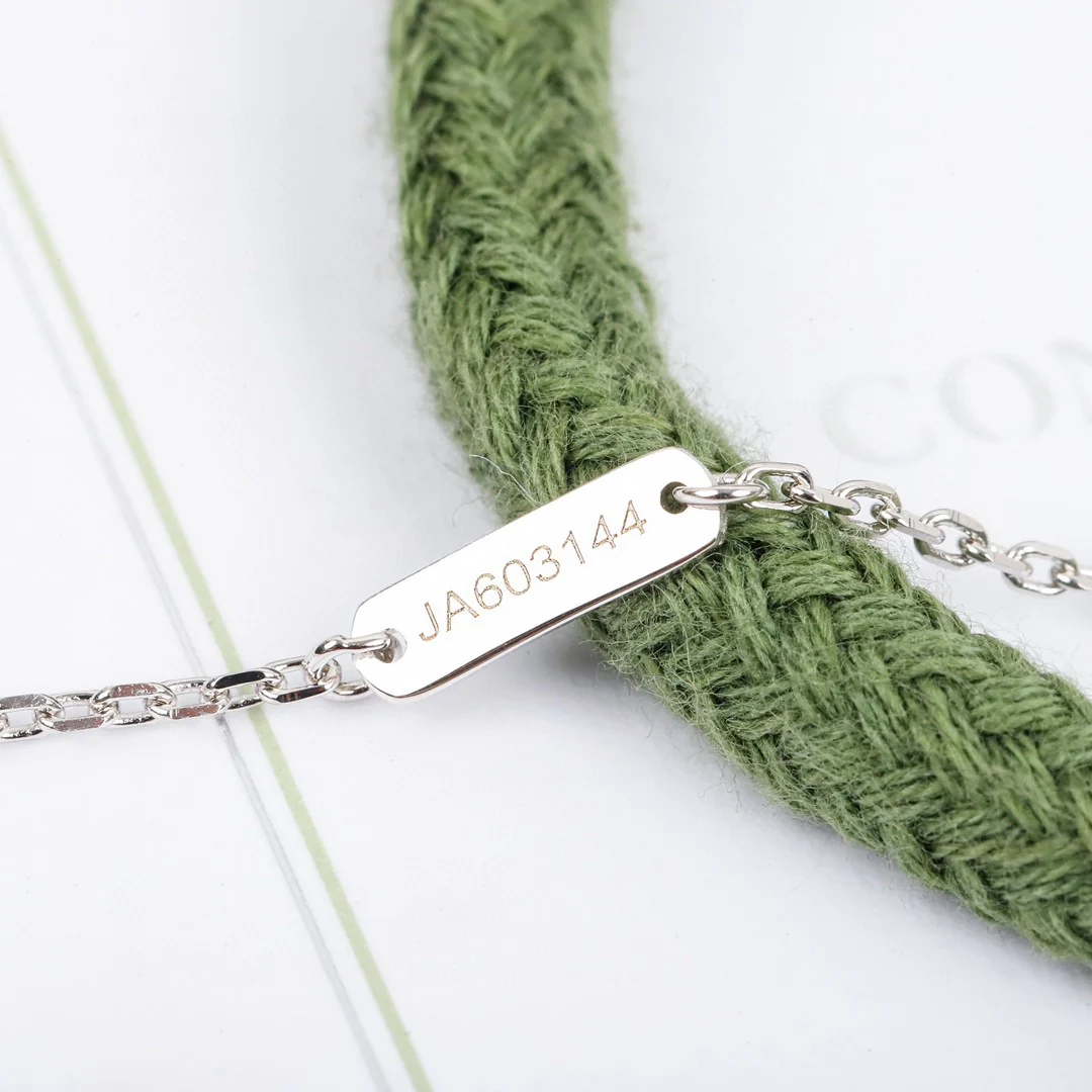 VCNS041 18k white gold/rose gold Perlée clovers Pendant Necklace - ccjewelryacc