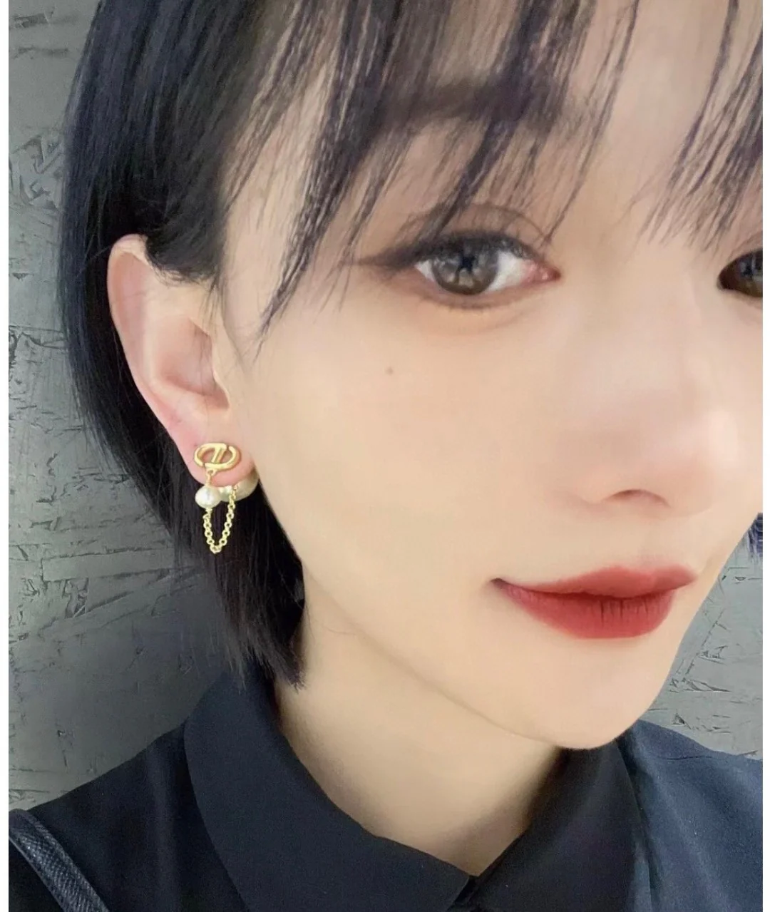 CDE227 Tribales earrings in metal and pearl - ccjewelryacc