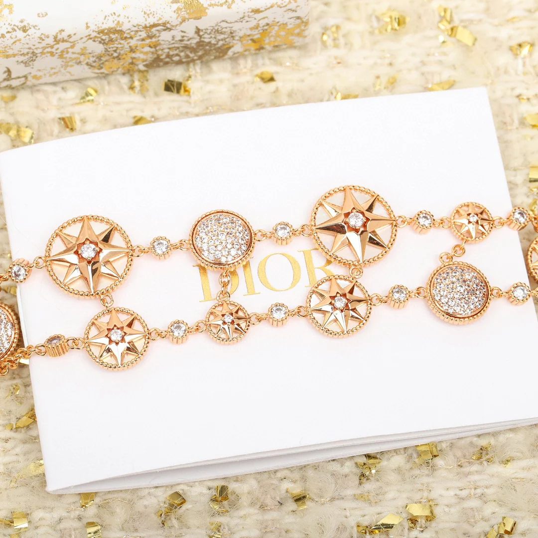CDS095 V-Gold CD ROSE DES VENTS Bracelet for Women - ccjewelryacc