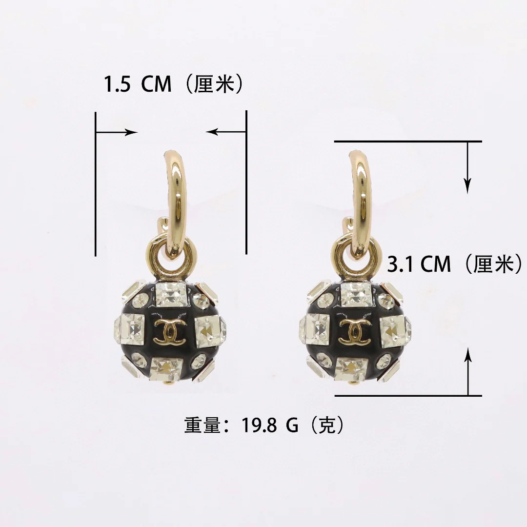 CCE462 High Quality CC earring With crystal enamel - ccjewelryacc