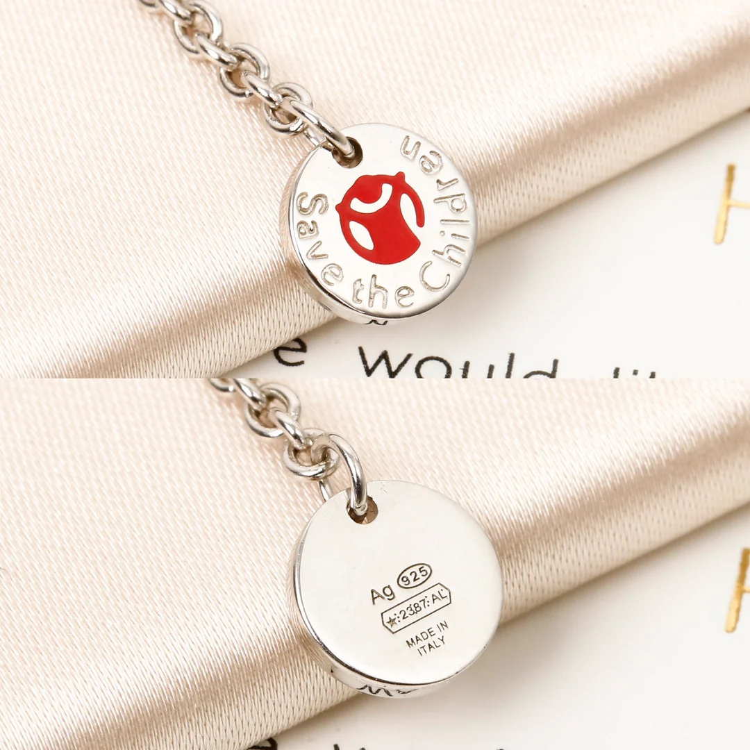 BGNS010 S925 Sterling Silver Save the Children Pendant Necklace - ccjewelryacc