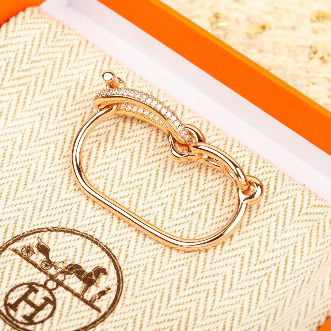 HMRS006 S925 Sterling Silver Adage double ring, medium model - ccjewelryacc