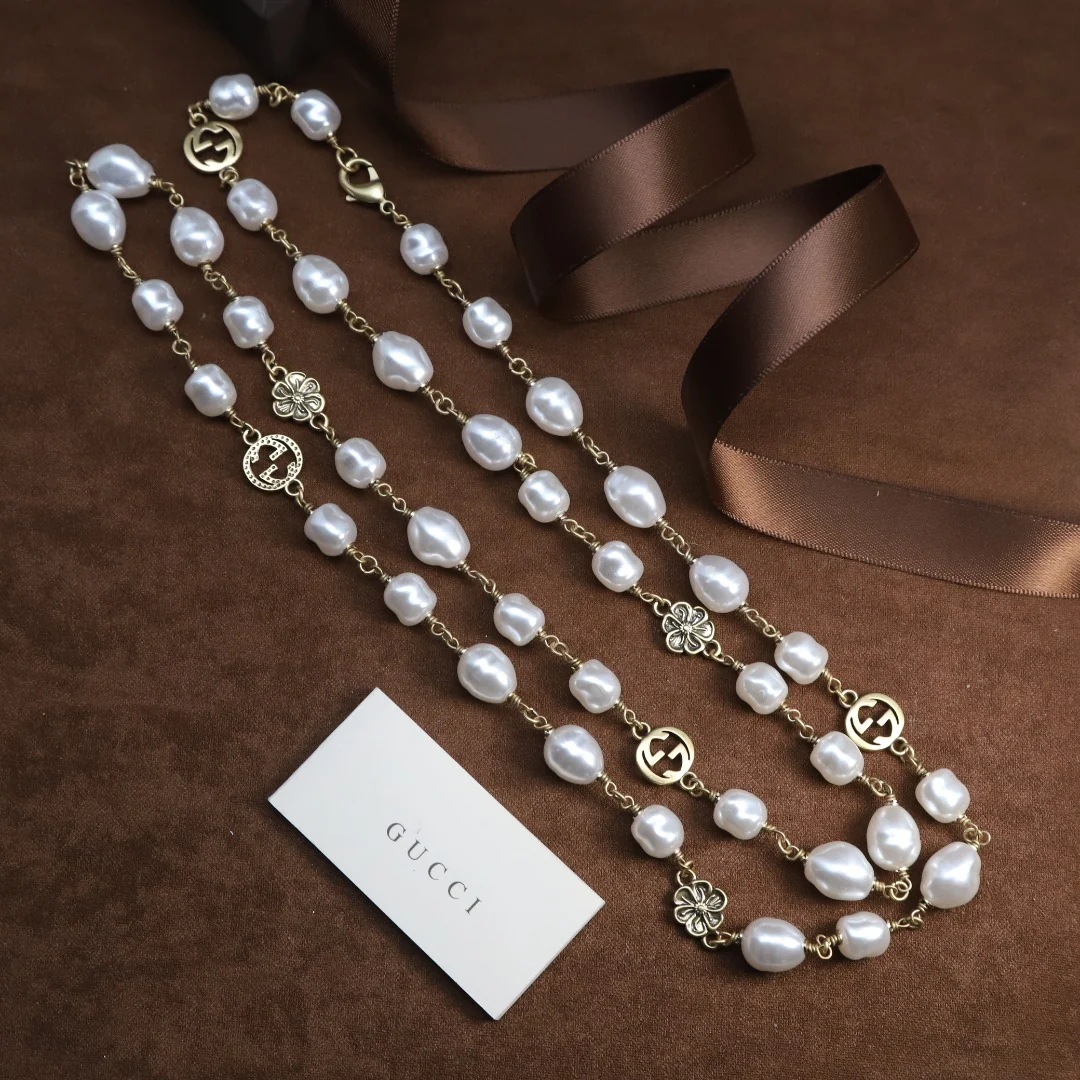 GGL004 High Quality Luxury Designer Pearl Sweater Chain - ccjewelryacc