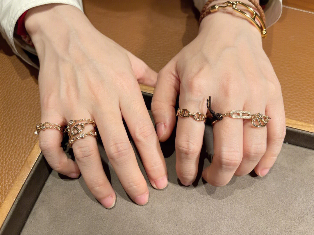 HMR023 Hermes Chaine d'ancre Chaos ring, medium model - ccjewelryacc